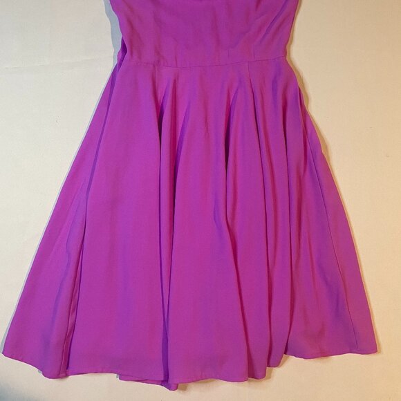 Express Dress Womens Size 0 Purple Fit & Flare Knee Length Sleeveless V-Neck - Picture 4 of 4